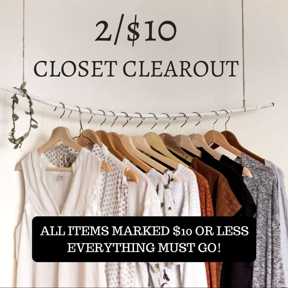 2/$10 Closet Clear-Out!